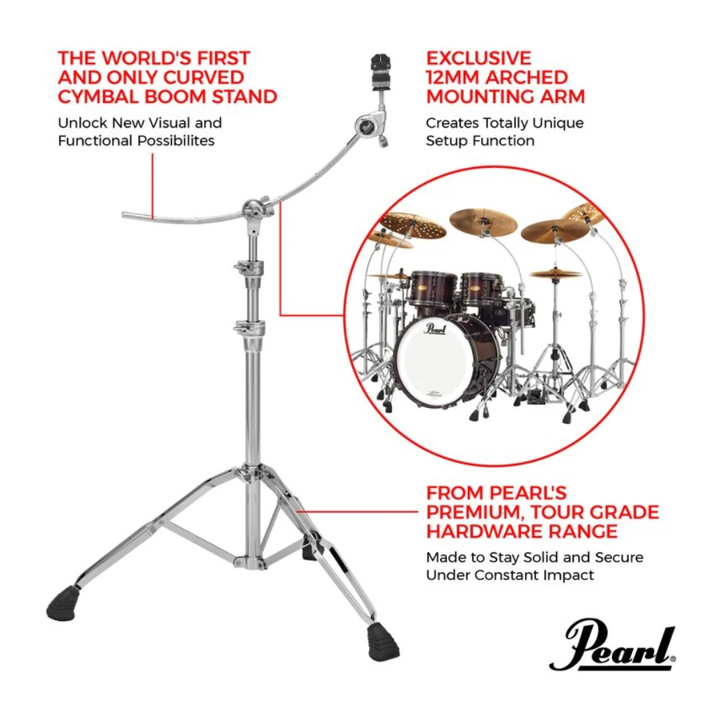 Pearl B1030C Curved Boom Cymbal Stand - Image 3