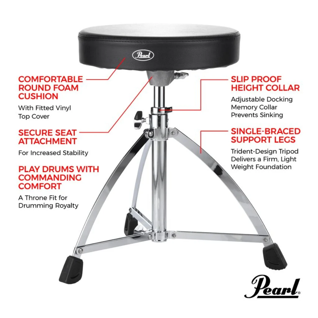Pearl D-730 Drum Throne - Single Braced - Image 2