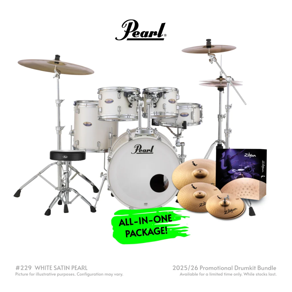 Pearl Decade Maple 5pc 20" Fusion Increda-Bundle Drum Kit - White Satin Pearl