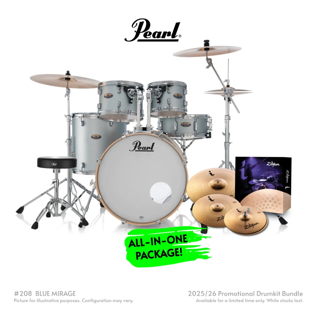 Pearl Decade Maple 5pc 22" Fusion Increda-Bundle Drum Kit - Blue Mirage