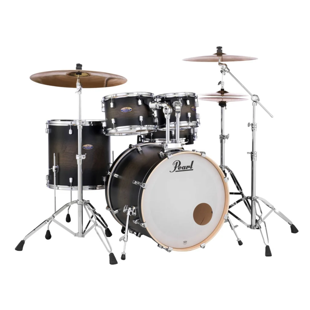 Pearl Decade Maple 5pc 22" Fusion Increda-Bundle Drum Kit - Satin Black Burst - Image 2