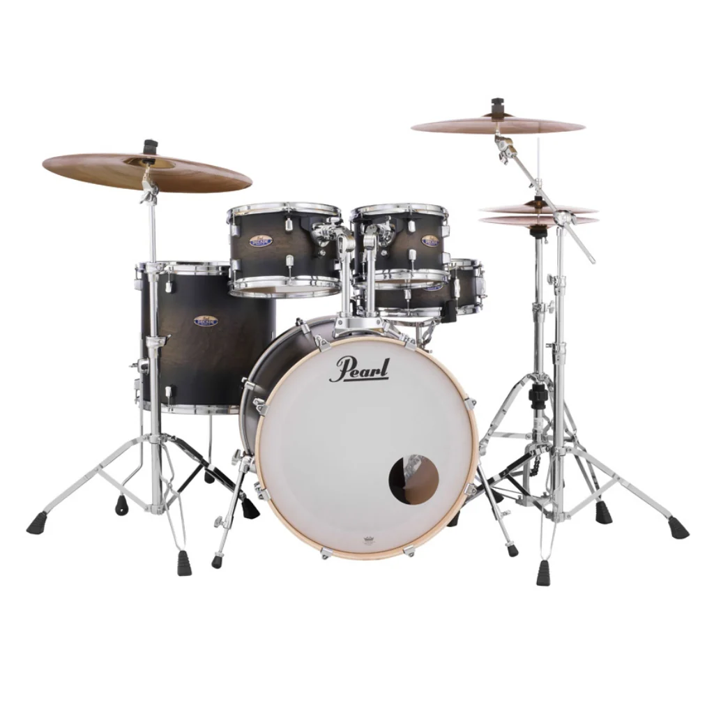 Pearl Decade Maple 5pc 22" Fusion Increda-Bundle Drum Kit - Satin Black Burst - Image 4
