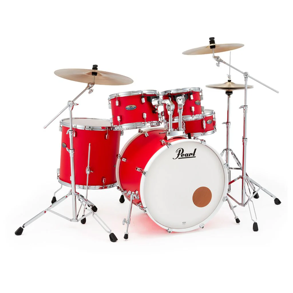 Pearl Decade Maple 5pc 22" Fusion Plus Increda-Bundle Drum Kit - Matte Racing Red - Image 2