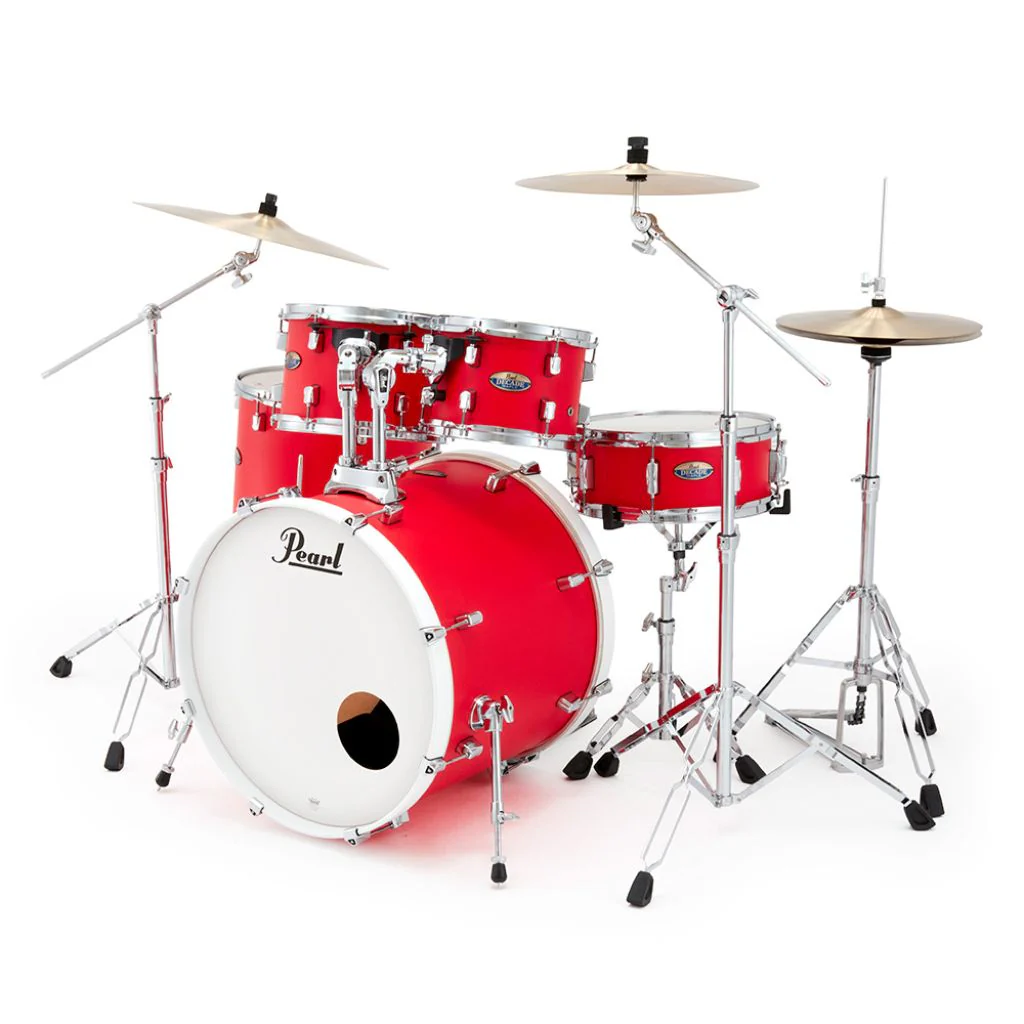 Pearl Decade Maple 5pc 22" Fusion Plus Increda-Bundle Drum Kit - Matte Racing Red - Image 3