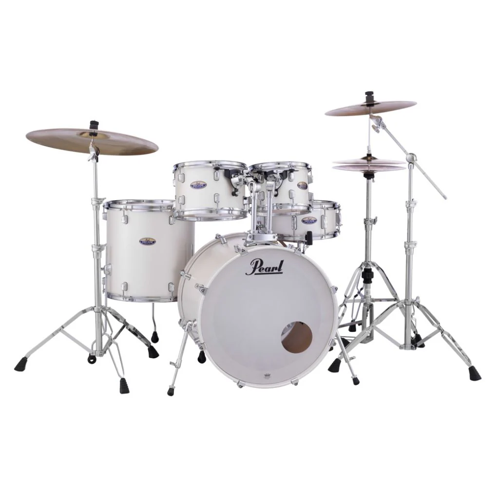 Pearl Decade Maple 5pc 22" Fusion Plus Increda-Bundle Drum Kit - White Satin Pearl - Image 3