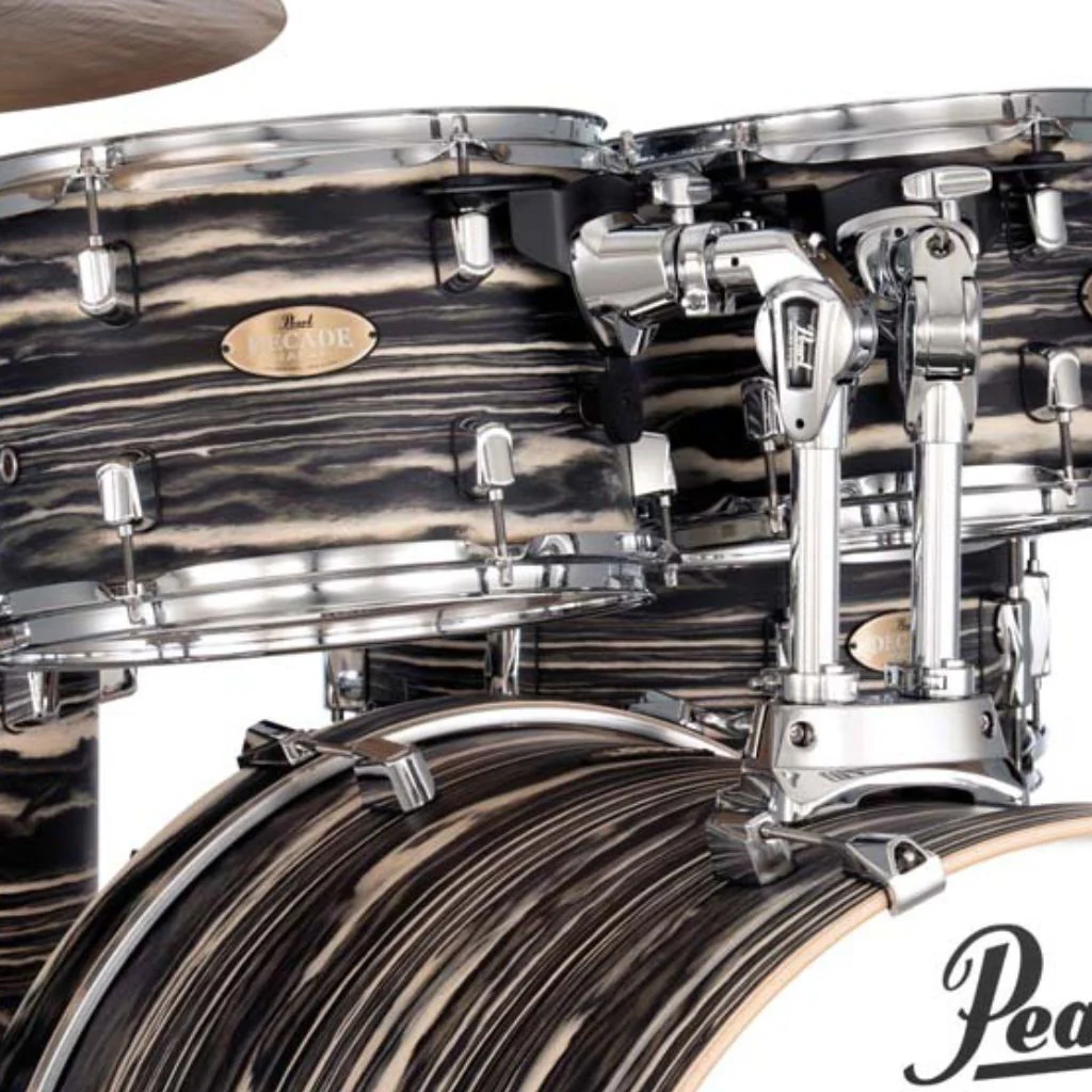 Pearl Decade Maple Artisan 5pc 22" Fusion Plus Drum Kit - Black Satin Marble - Image 3