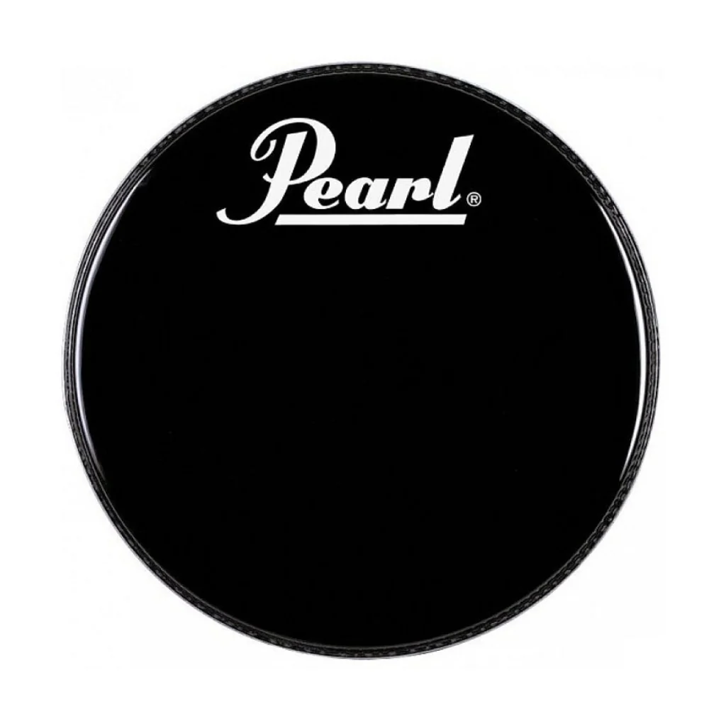 Pearl Drumheads 20" Black with White Logo