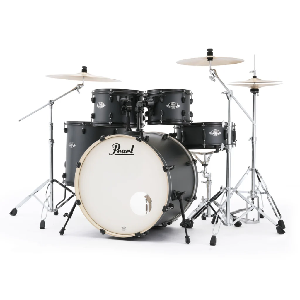 Pearl Export Limited 5pc 22" Fusion Plus Drum Kit - Graphite Slate with Black Hardware - Image 2