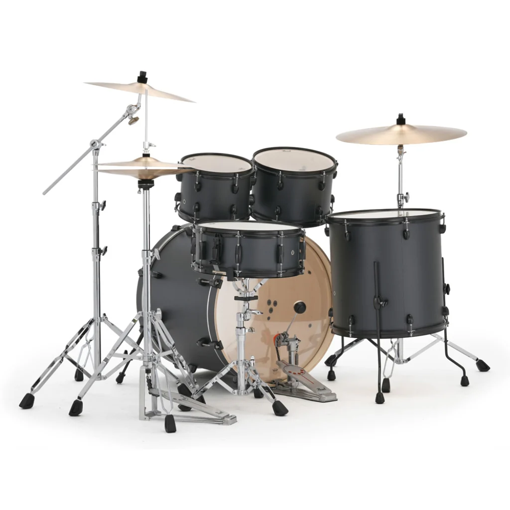 Pearl Export Limited 5pc 22" Fusion Plus Drum Kit - Graphite Slate with Black Hardware - Image 3