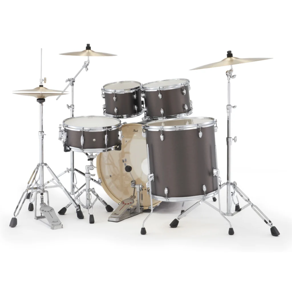 Pearl Export Plus 22" Rock Drum Kit with Zildjian Cymbals - Brushed Bronze - Image 4