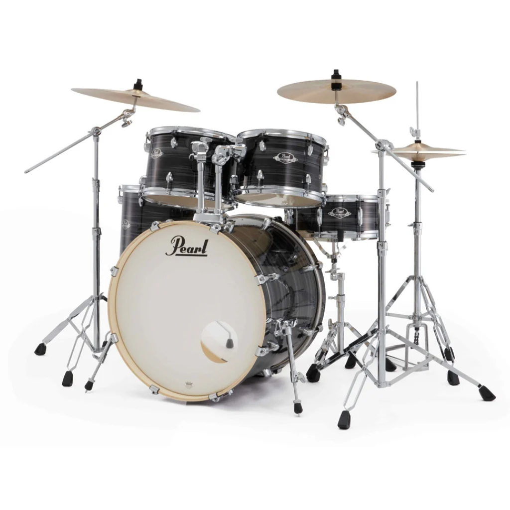 Pearl Export Plus 22" Rock Drum Kit with Zildjian Cymbals - Graphite Silver Twist - Image 4