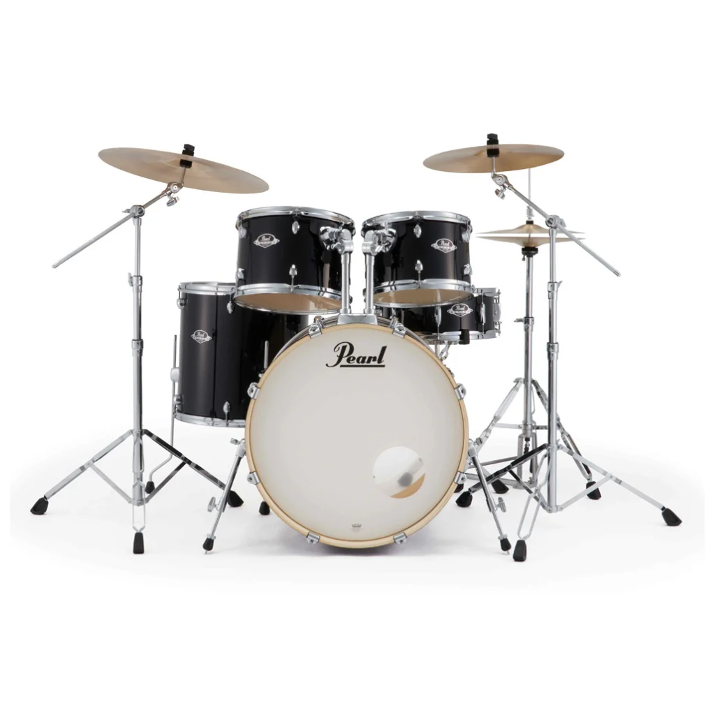 Pearl Export Plus 22" Rock Drum Kit with Zildjian Cymbals - Jet Black - Image 2