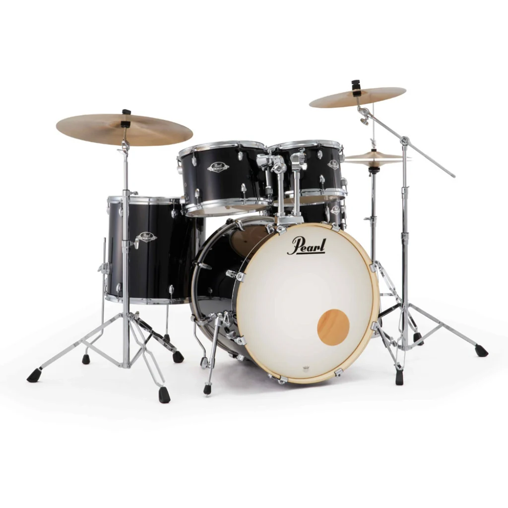 Pearl Export Plus 22" Rock Drum Kit with Zildjian Cymbals - Jet Black - Image 3