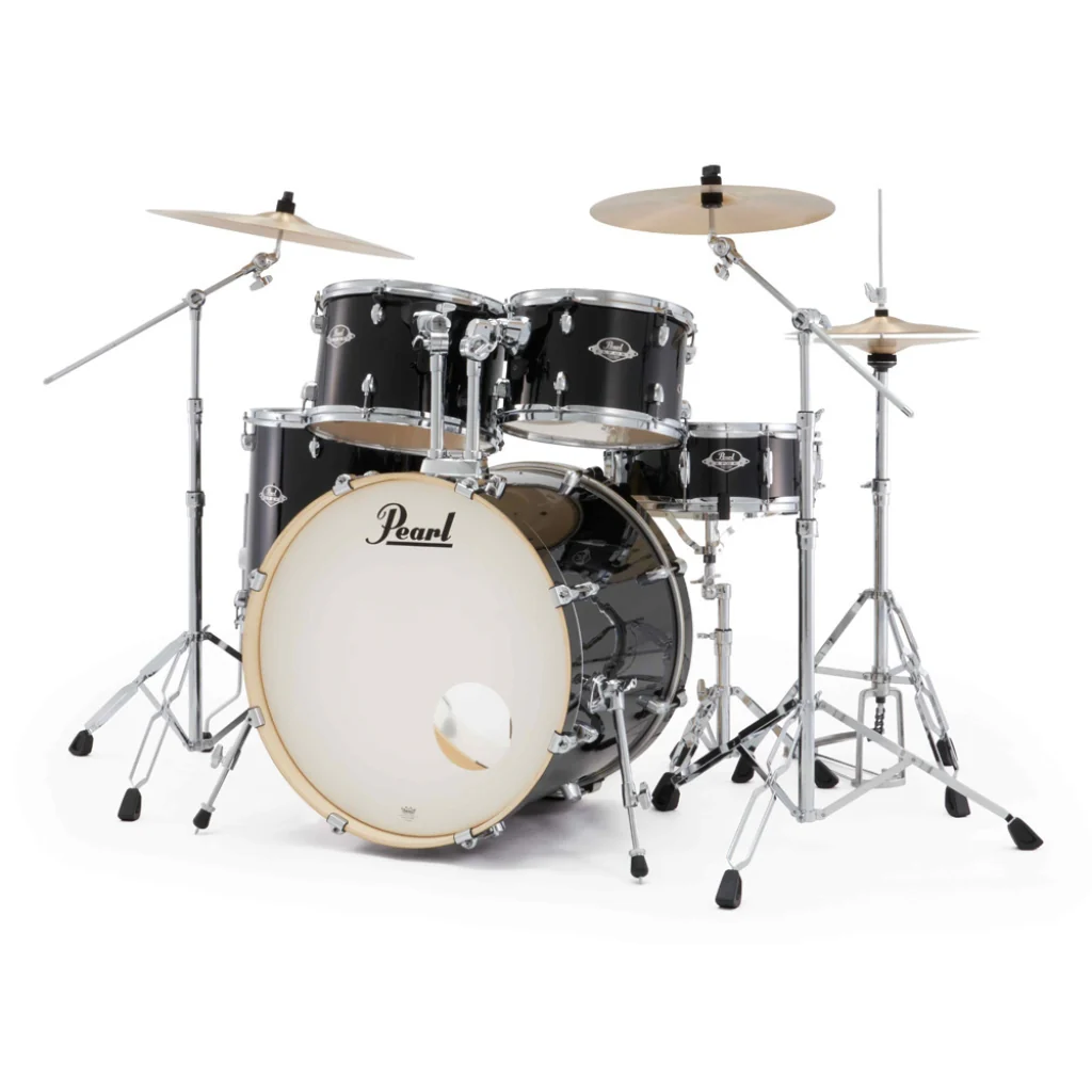 Pearl Export Plus 22" Rock Drum Kit with Zildjian Cymbals - Jet Black - Image 4