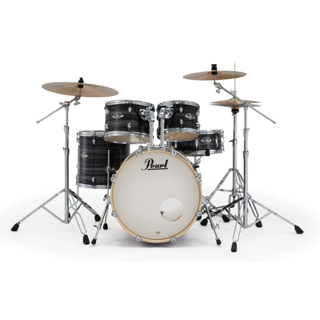 Pearl Export Plus 5pc 20" Fusion Drum Kit with Zildjian Cymbals - Graphite Silver Twist - Image 2
