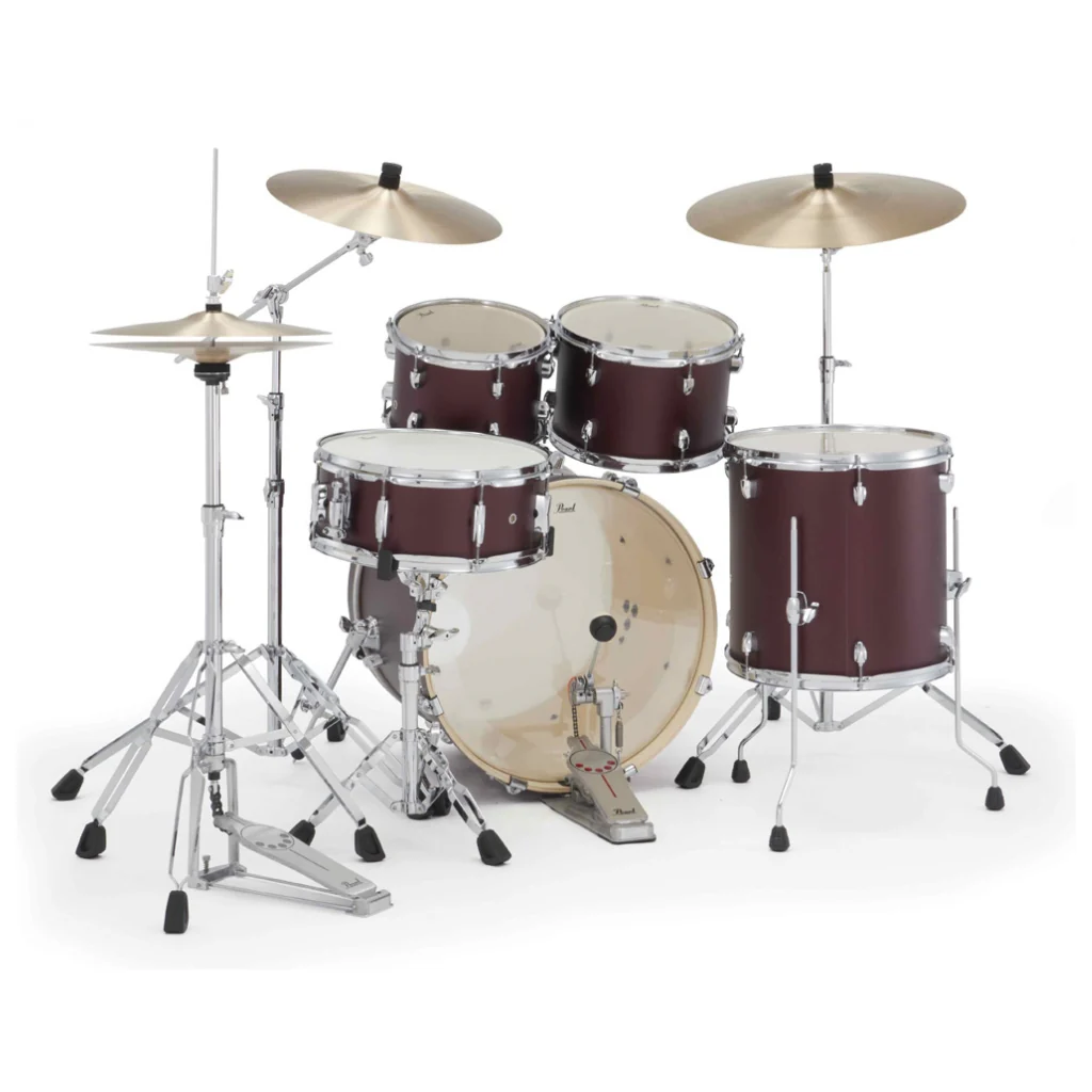 Pearl Export Plus 5pc 20" Fusion Drum Kit with BRD-1 Cymbals - Satin Scarlet - Image 4