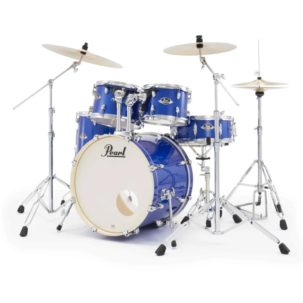 Pearl Export Plus 5pc 20" Fusion Drum Kit with Zildjian Cymbals - Midnight Blue - Image 4