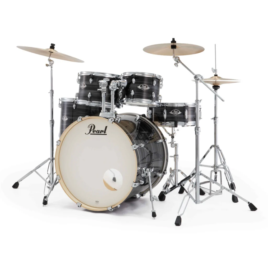 Pearl Export Plus 5pc 22" Fusion Drum Kit with Zildjian Cymbals - Graphite Silver Twist - Image 4