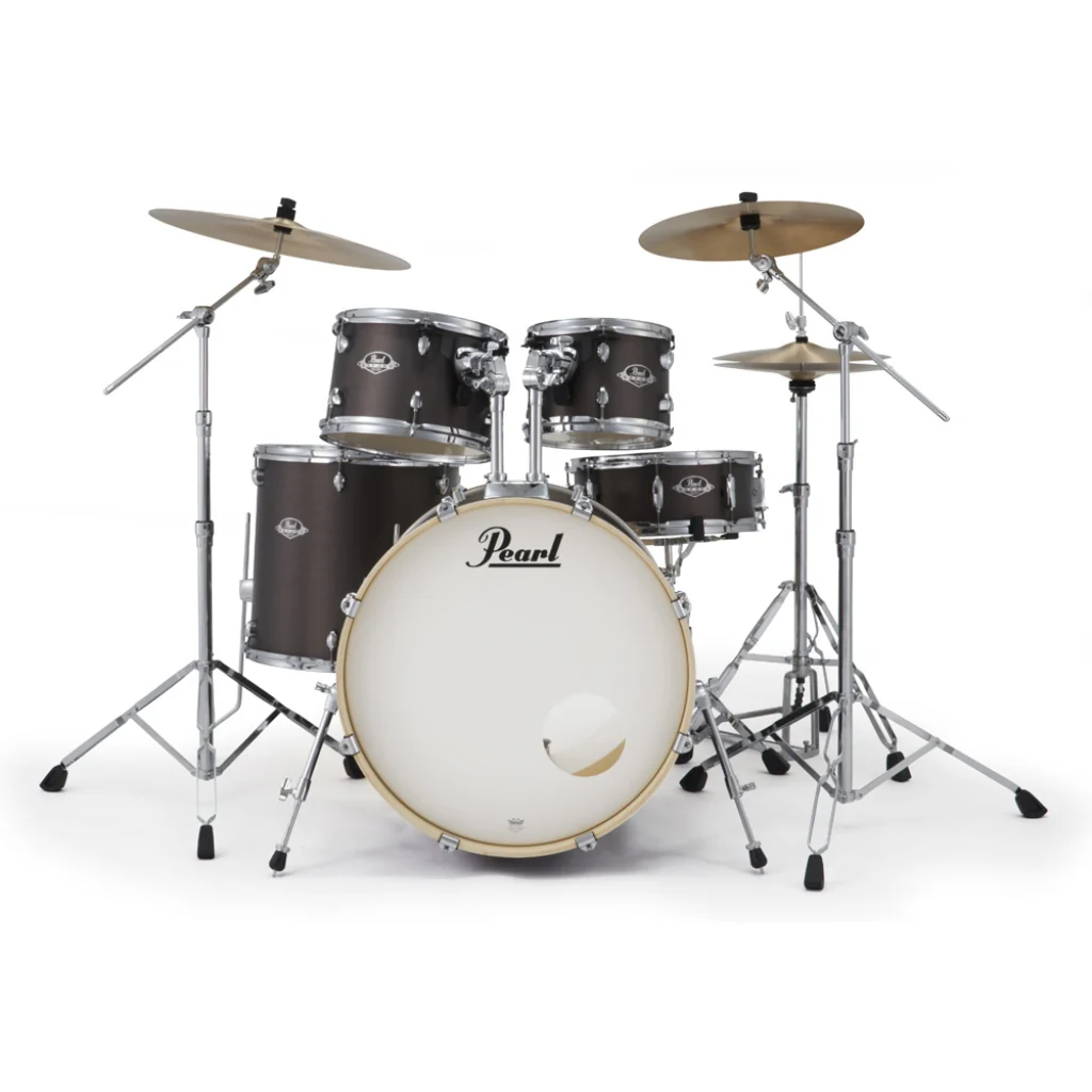 Pearl Export Plus 5pc 22" Fusion Plus Drum Kit with Pearl Cymbals - Brushed Bronze - Image 3