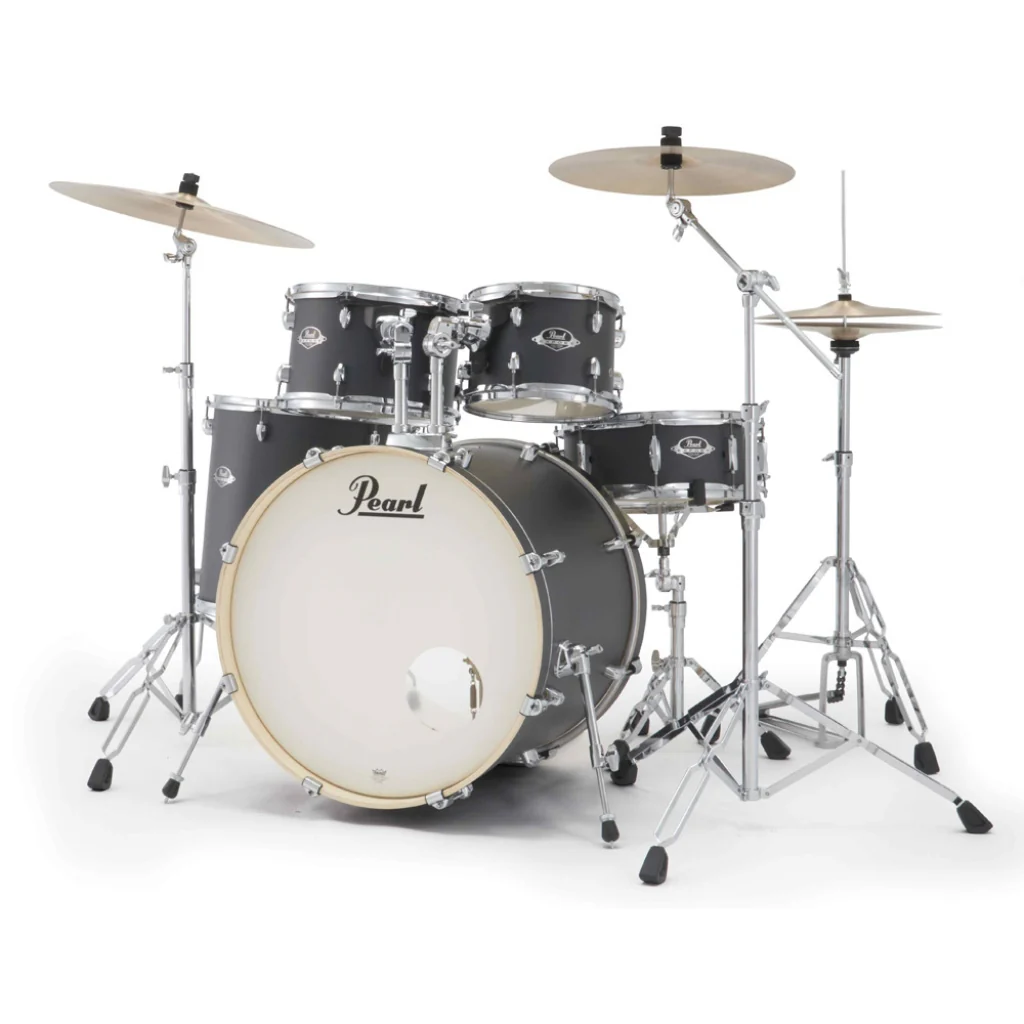 Pearl Export Plus 5pc 22" Fusion Plus Drum Kit with Pearl Cymbals - Graphite Slate - Image 3