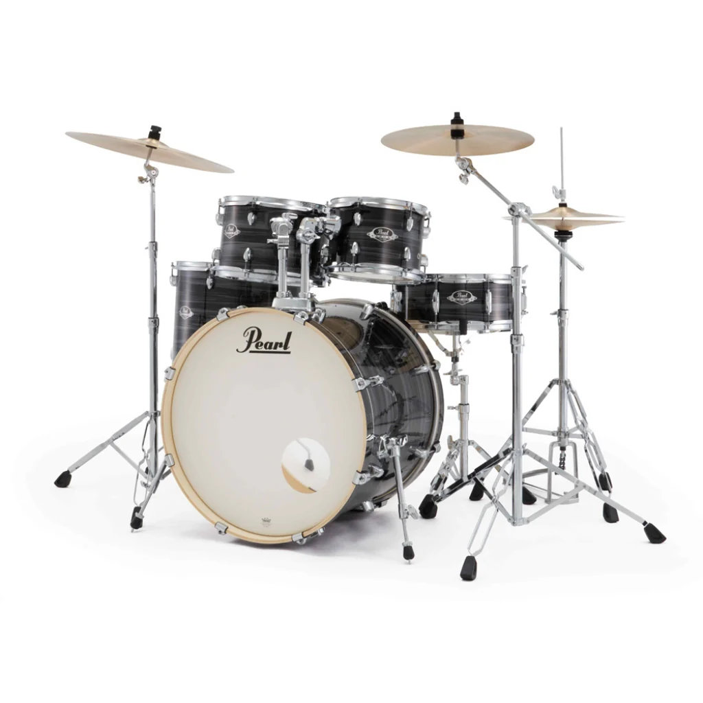 Pearl Export Plus 5pc 22" Fusion Plus Drum Kit with Zildjian Cymbals - Graphite Silver Twist - Image 4