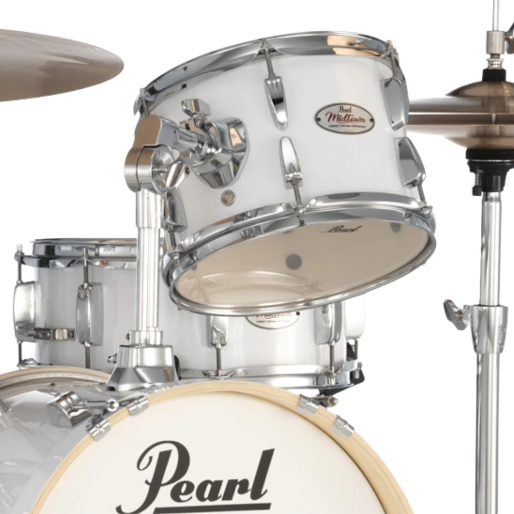 Pearl Midtown Series MT564C33 4-piece Drum Set with Hardware - Pure White - Image 4