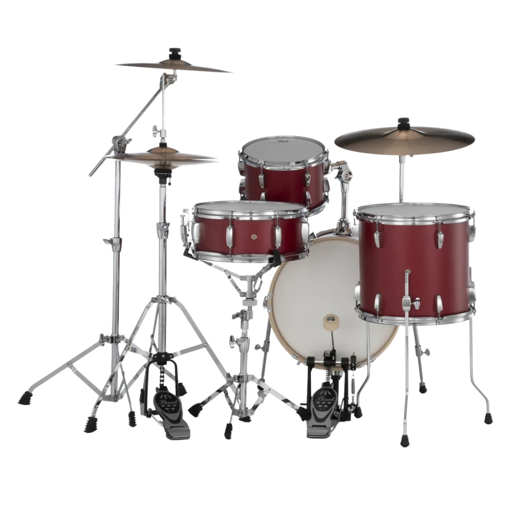 Pearl Midtown Series MT564C747 4-piece Drum Set with Hardware - Matte Red - Image 2