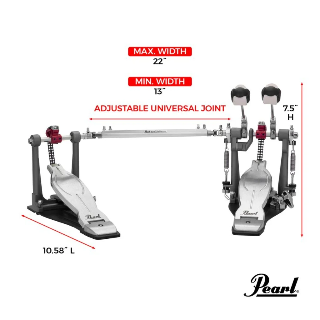 Pearl P1032R Eliminator Solo Red Double Bass Drum Pedal - Image 2