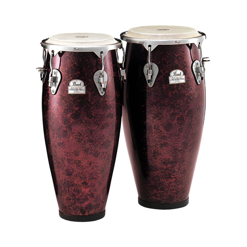 Pearl Primero Pro Conga 10"/11" Fiberglass Set w/o Stands - Wine Red Marble