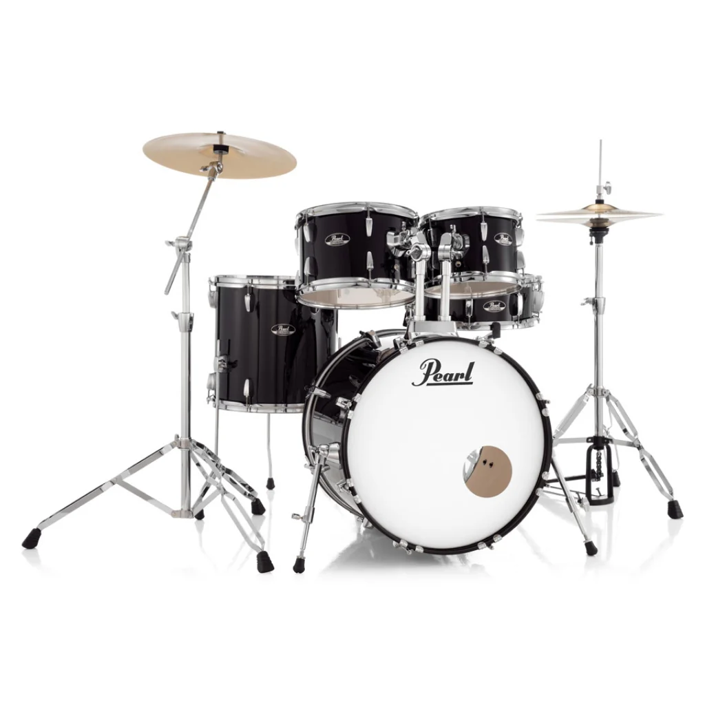 Pearl Roadshow 20" 5pc Fusion Drum Kit with Hardware and Cymbals - Jet Black