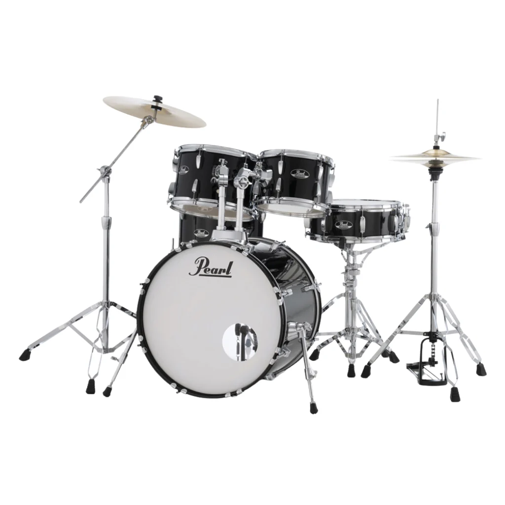 Pearl Roadshow 20" 5pc Fusion Drum Kit with Hardware and Cymbals - Jet Black - Image 2