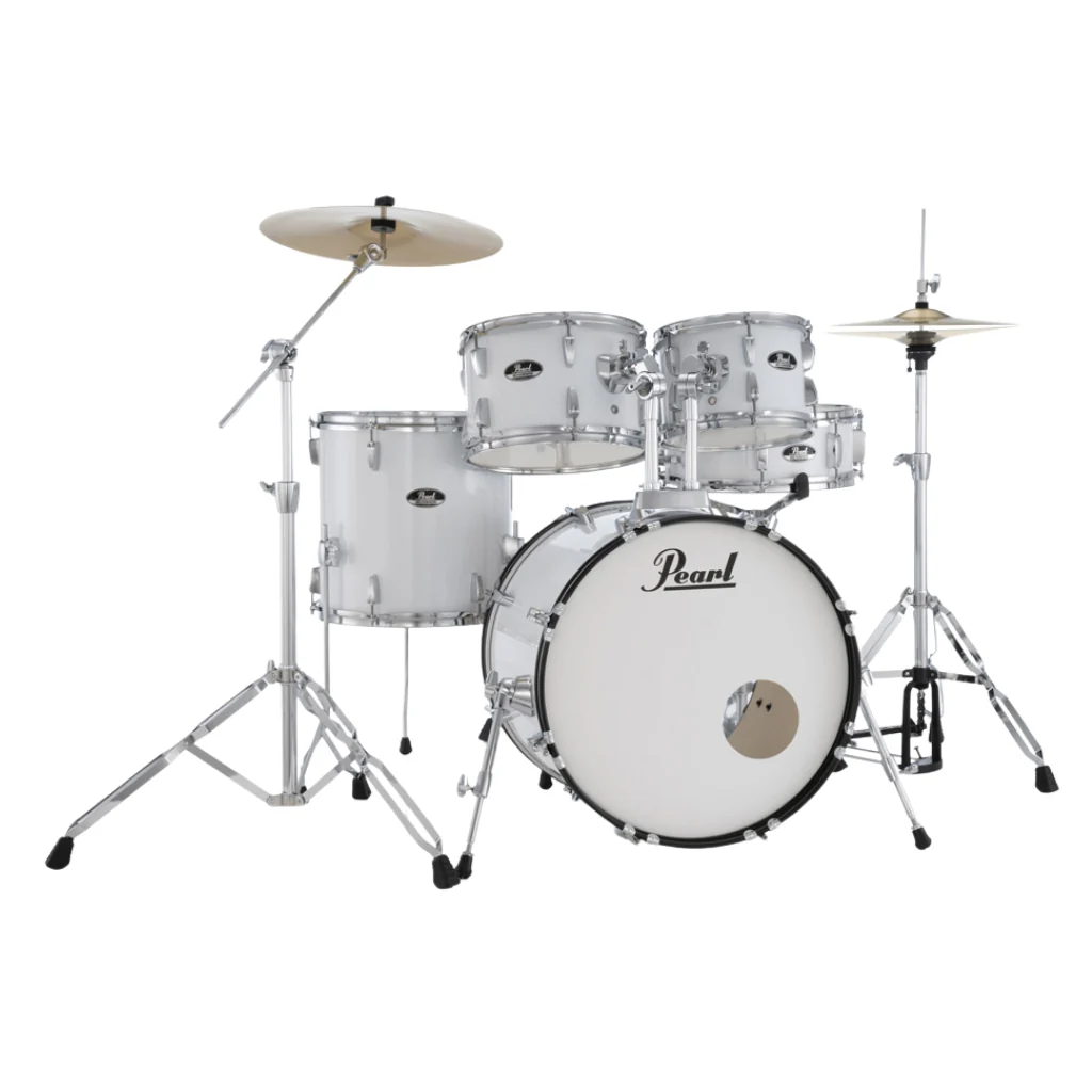 Pearl Roadshow 20" 5pc Fusion Drum Kit with Hardware and Cymbals - Pure White