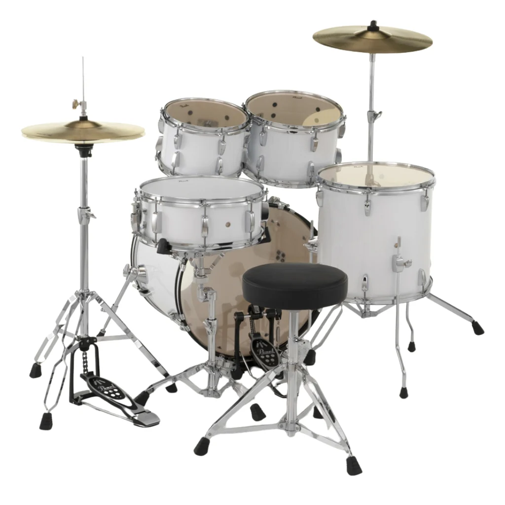 Pearl Roadshow 20" 5pc Fusion Drum Kit with Hardware and Cymbals - Pure White - Image 3