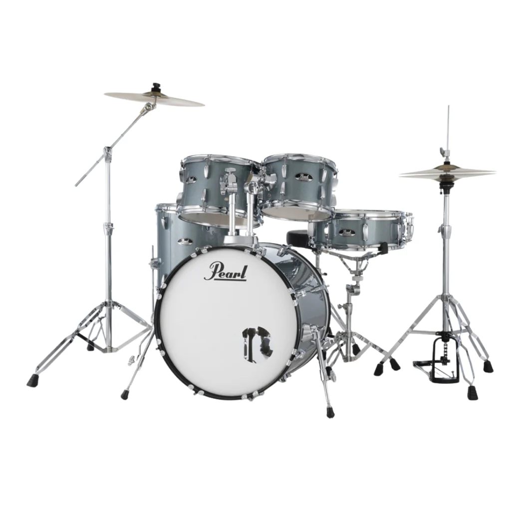 Pearl Roadshow 20" 5pc Fusion Drum Kit with Hardware and Cymbals - Charcoal Metallic - Image 3