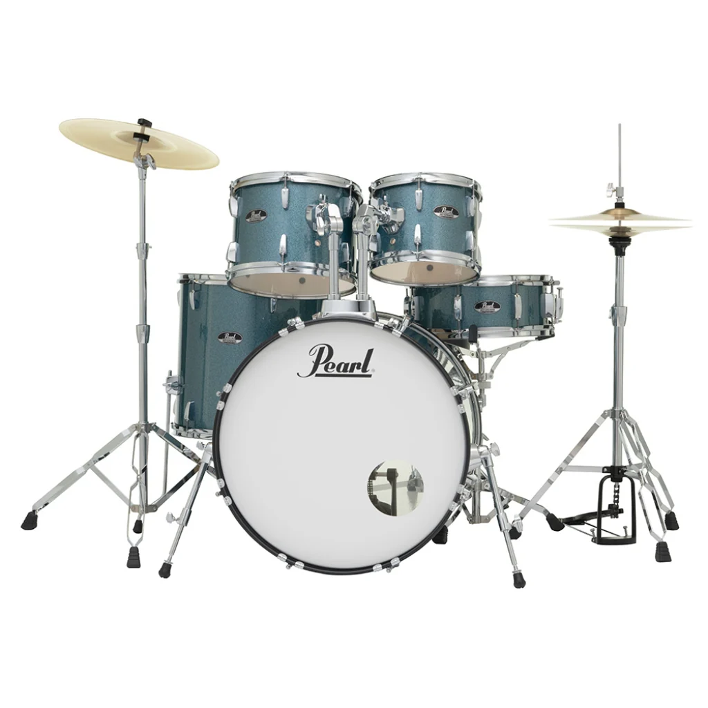 Pearl Roadshow 22" 5pc Drum Kit Package with Cymbals - Aqua Blue Glitter