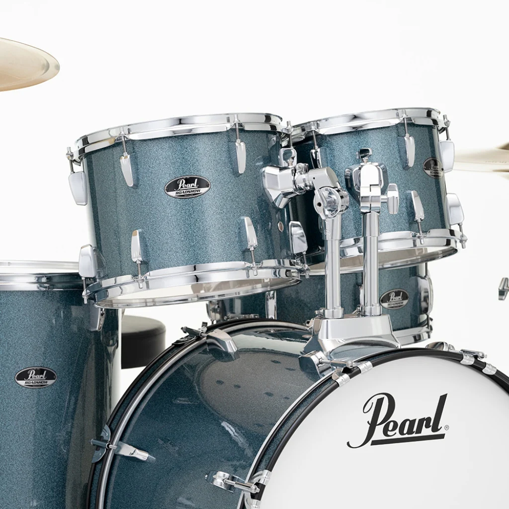 Pearl Roadshow 22" 5pc Drum Kit Package with Cymbals - Aqua Blue Glitter - Image 4