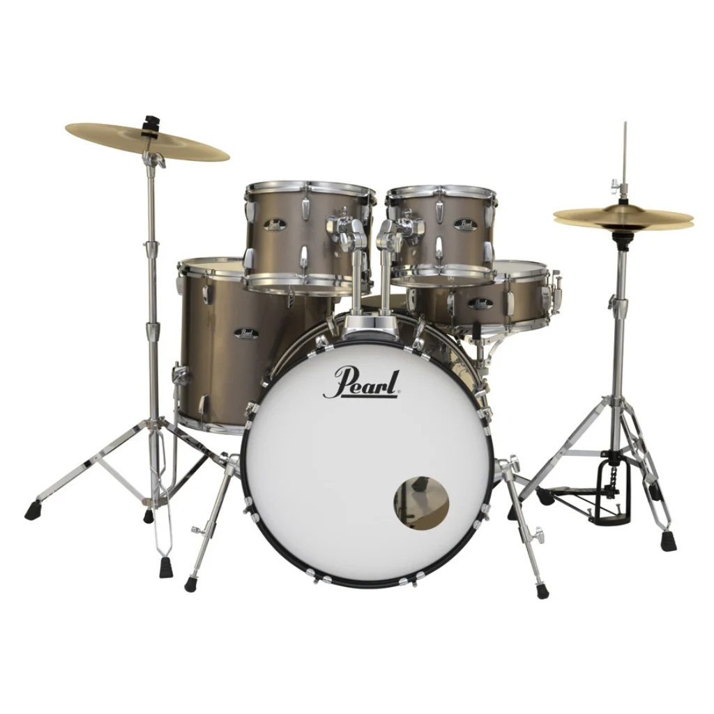 Pearl Roadshow 22" 5pc Drum Kit Package with Cymbals - Bronze Metallic - Image 2