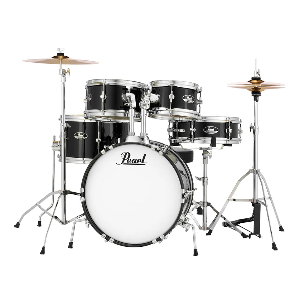 Pearl Roadshow Junior 5pc Drum Kit with Hardware - Jet Black - Image 2