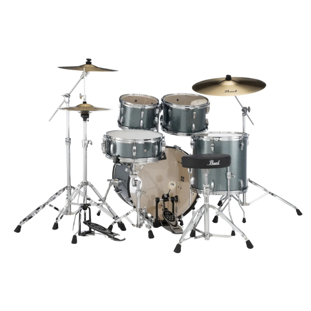 Pearl Roadshow-Plus 5pc 20" with BRD-1 Cymbals Drum Package - Aqua Blue Glitter - Image 4