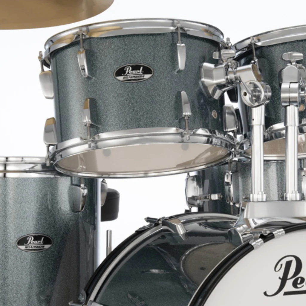 Pearl Roadshow-Plus 5pc 20" with BRD-1 Cymbals Drum Package - Aqua Blue Glitter - Image 5