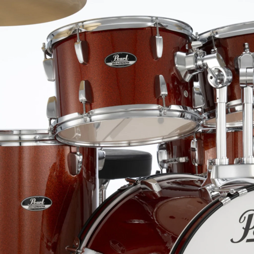 Pearl Roadshow-Plus 5pc 20" with BRD-1 Cymbals Drum Package - Burnt Orange Sparkle - Image 4