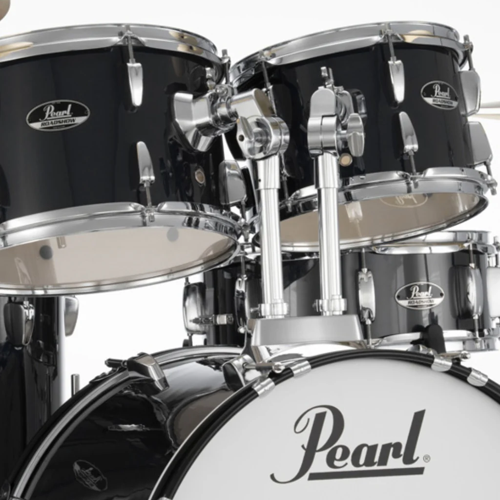Pearl Roadshow-Plus 5pc 20" with BRD-1 Cymbals Drum Package - Jet Black - Image 4