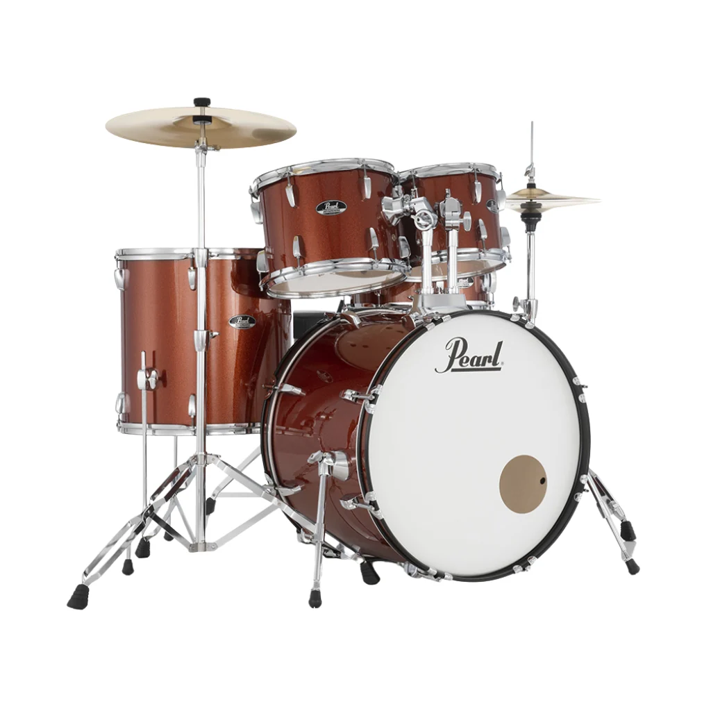 Pearl Roadshow-PLUS 5pc 22" Drum Package with Pearl Cymbals - Burnt Orange Sparkle - Image 2