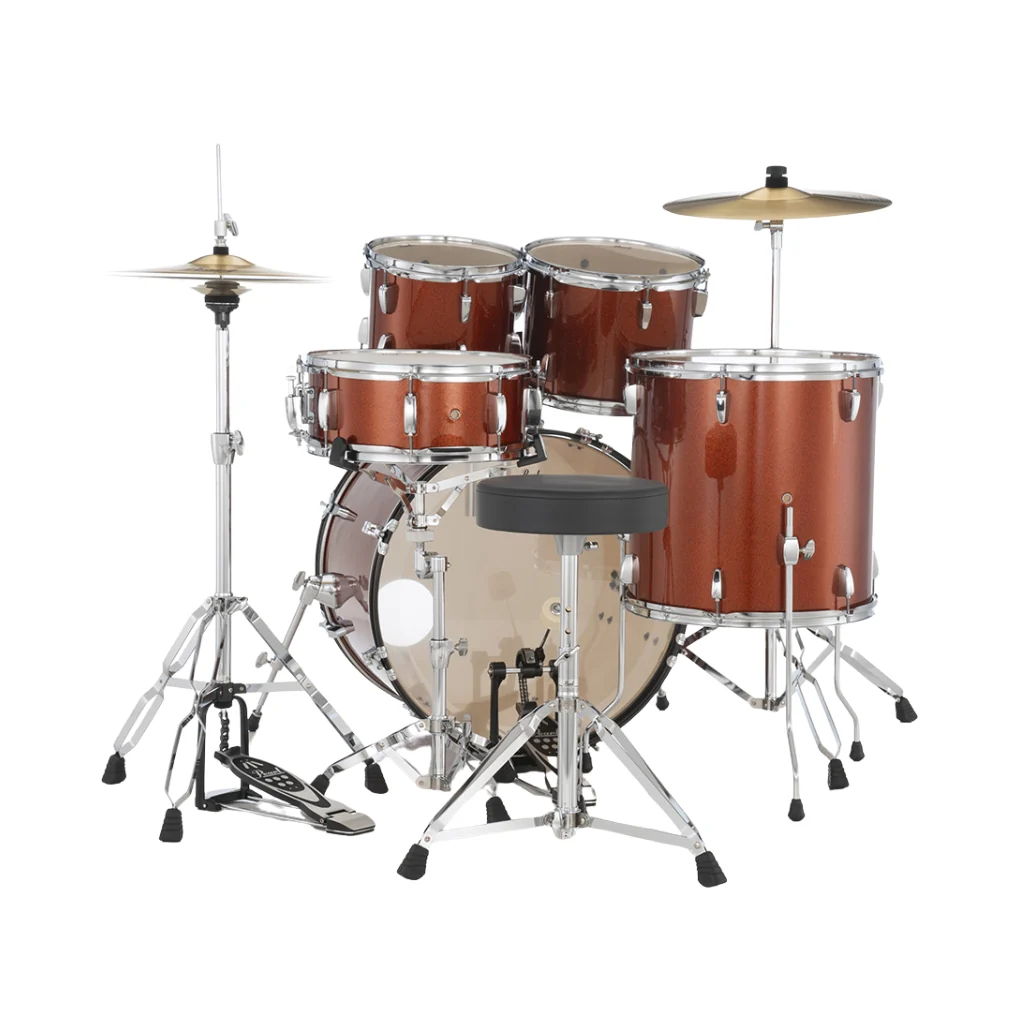 Pearl Roadshow-PLUS 5pc 22" Drum Package with Pearl Cymbals - Burnt Orange Sparkle - Image 4