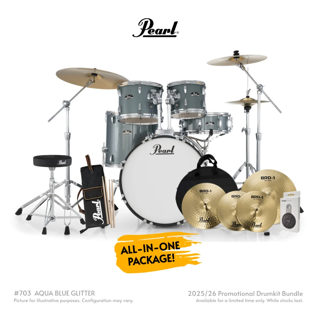 Pearl Roadshow-PLUS 5pc 22" Drum Package with Pearl Cymbals - Charcoal Metallic