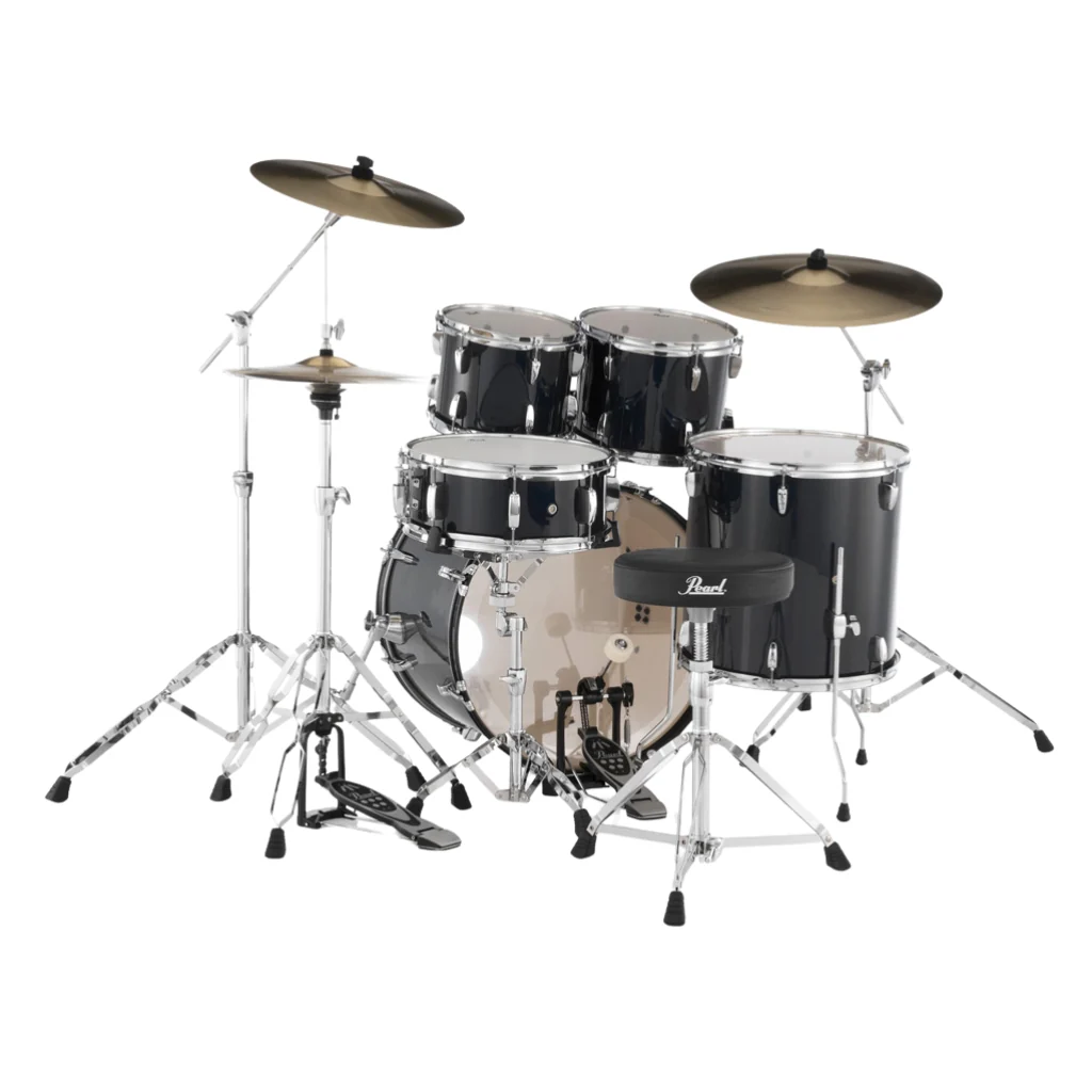 Pearl Roadshow-PLUS 5pc 22" Drum Package with Pearl Cymbals - Jet Black - Image 3