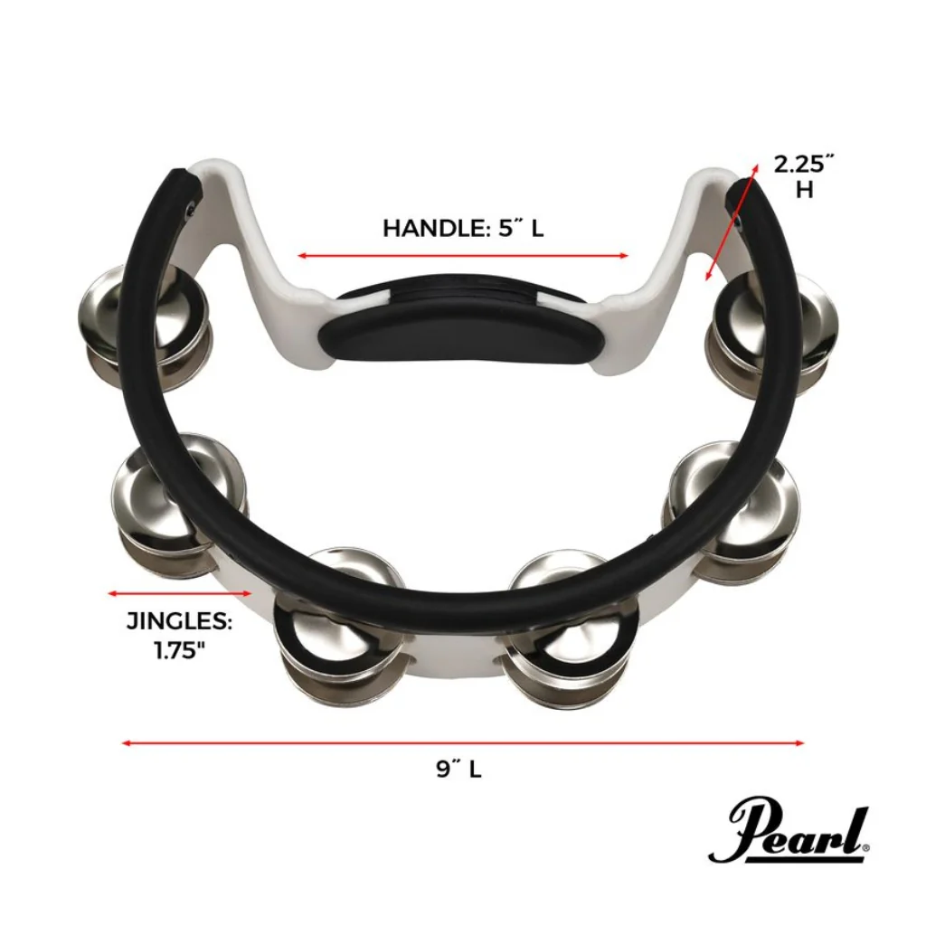 Pearl Tambourine Steel Jingles w/ Mount Holder - Image 2