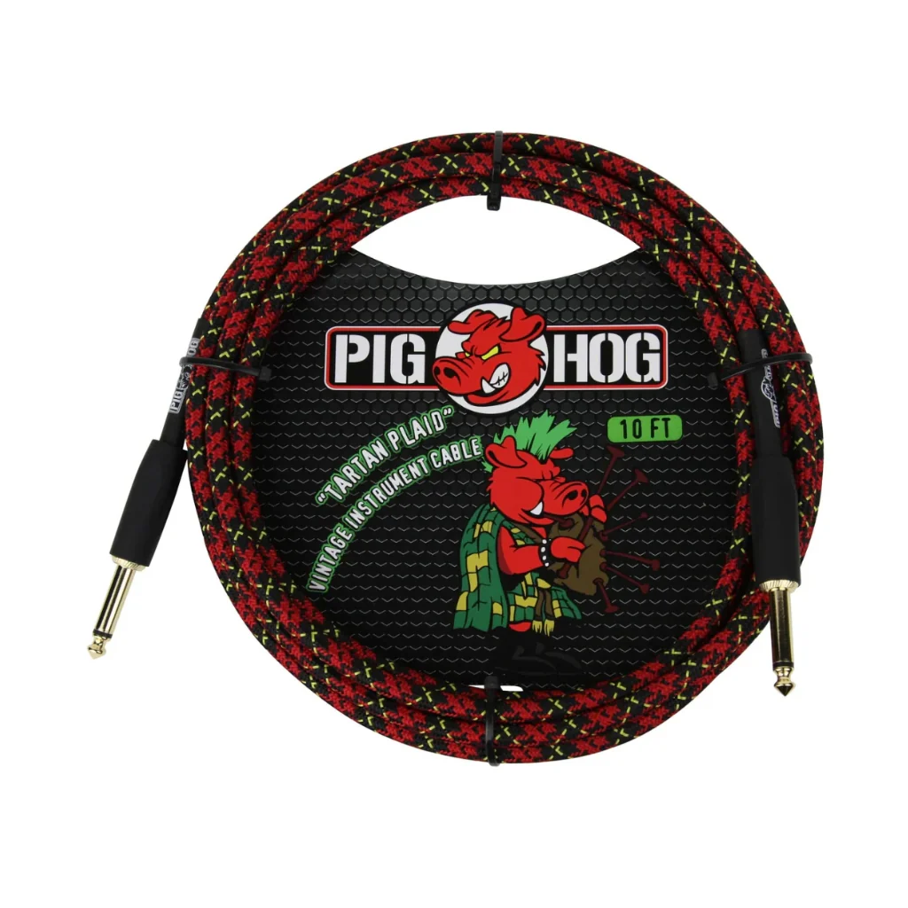 Pig Hog Vintage Instrument Cable - Tartan Plaid, 10ft