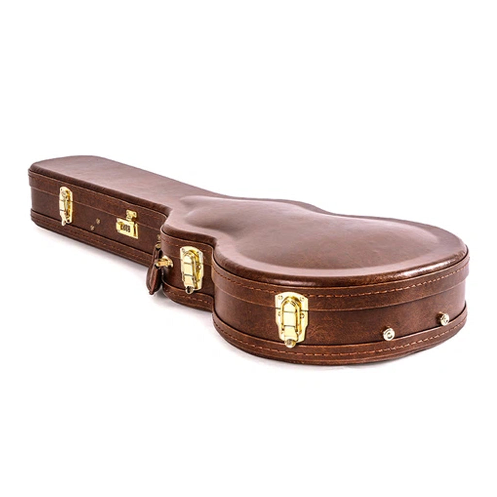 Premium LP Case - Brown w/ Red Plush Interior - Image 4