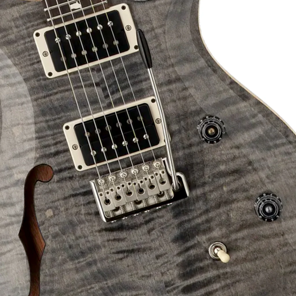 PRS CE24 Semi Hollow Electric Guitar - Faded Grey Black - Image 5